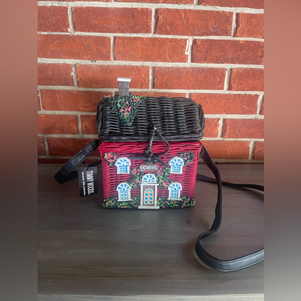 NWT Timmy Woods Schoolhouse Wicker Purse/Bag